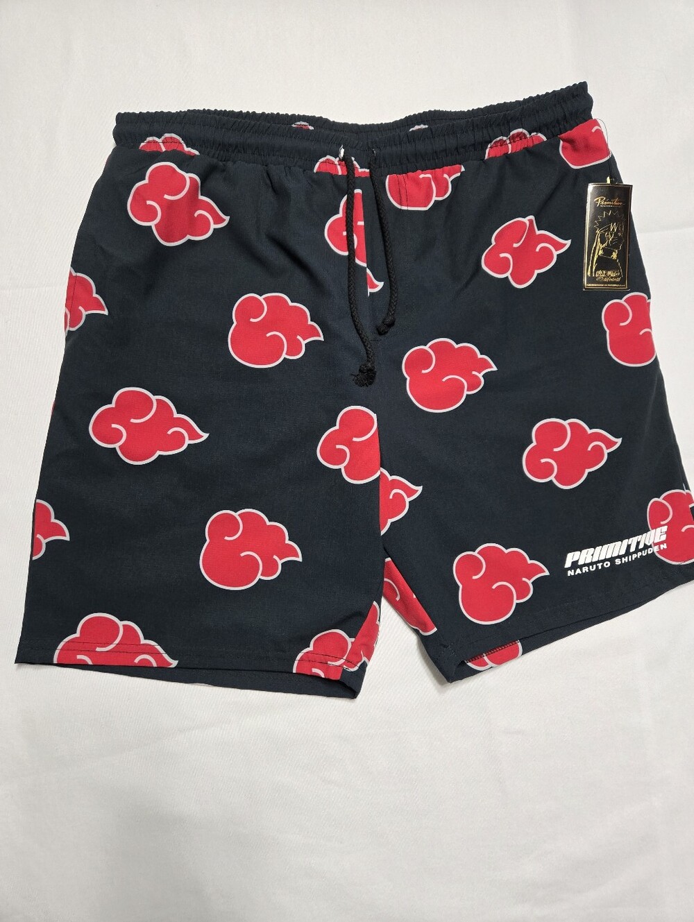 NWT Primitive x Naruto Shippuden Men's Akatsuki Swimming Board Shorts sz XL